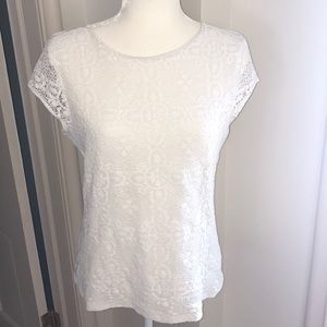 The Limited cream lace front shirt medium.